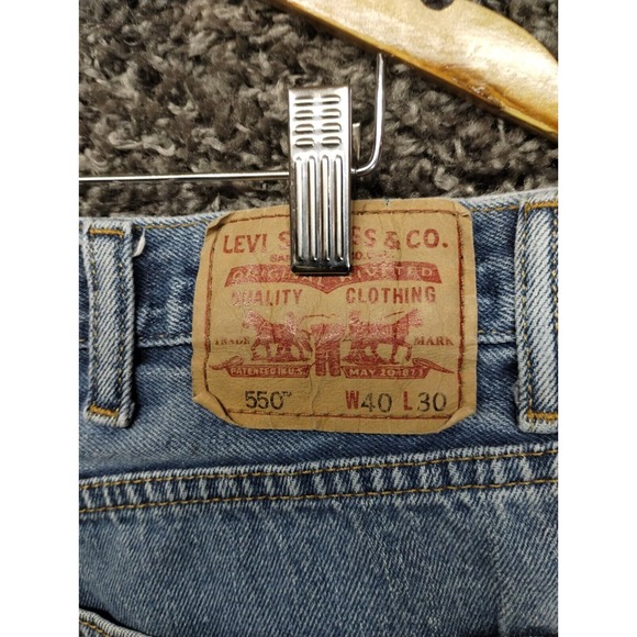 Levi 550 Jeans Men 40x30‎ Blue Relaxed Fit Tapered Leg High Rise Casual Pants - Picture 5 of 8